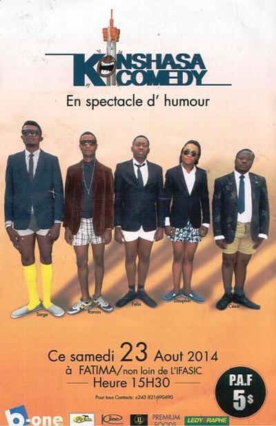  L’affiche atypique de la Grande soirée d’humour de Kinshasa