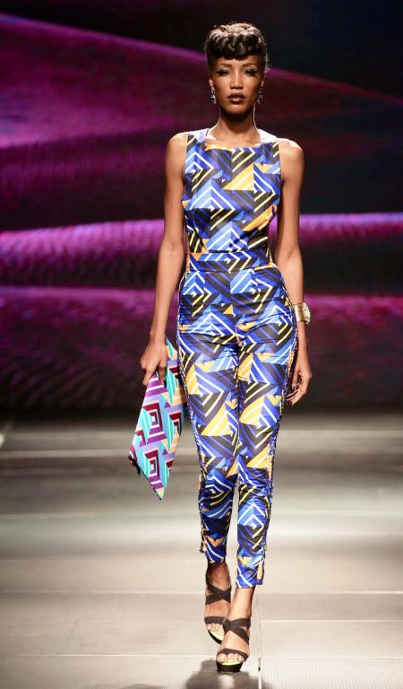 Une des collections en pagne de Kinshasa Fashion Week 2014