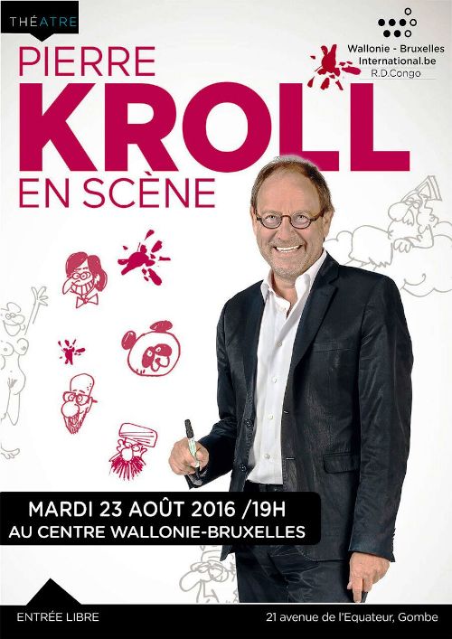 L’affiche du spectacle Pierre Kroll en scène 