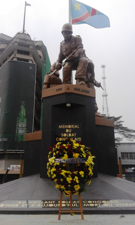 La façade principale du Mémorial du soldat congolais