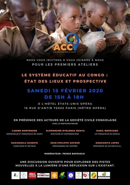 Affiche de la première rencontre des Ateliers Citoyens Congolais à Paris