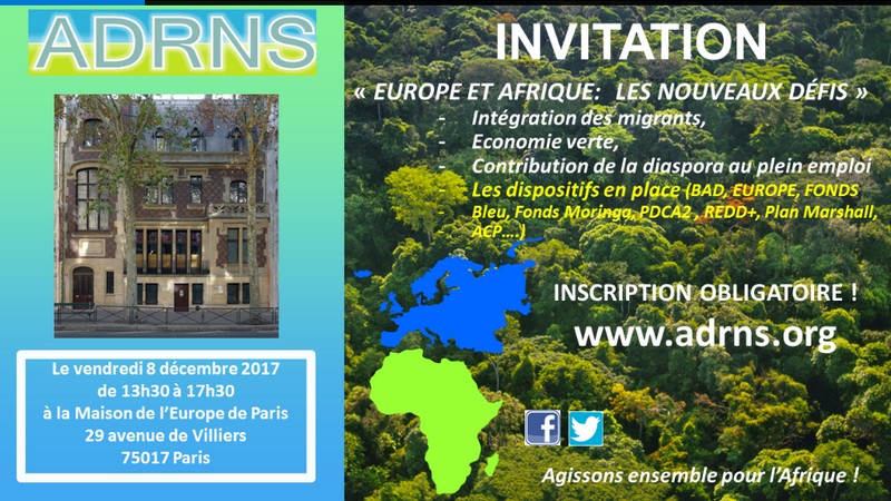 Visuel rencontre du 18 décembre initiée par ADRNS à la Maison de l'Europe à Paris