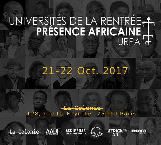 Affiche Université de la rentrée Présence Africaine 2017