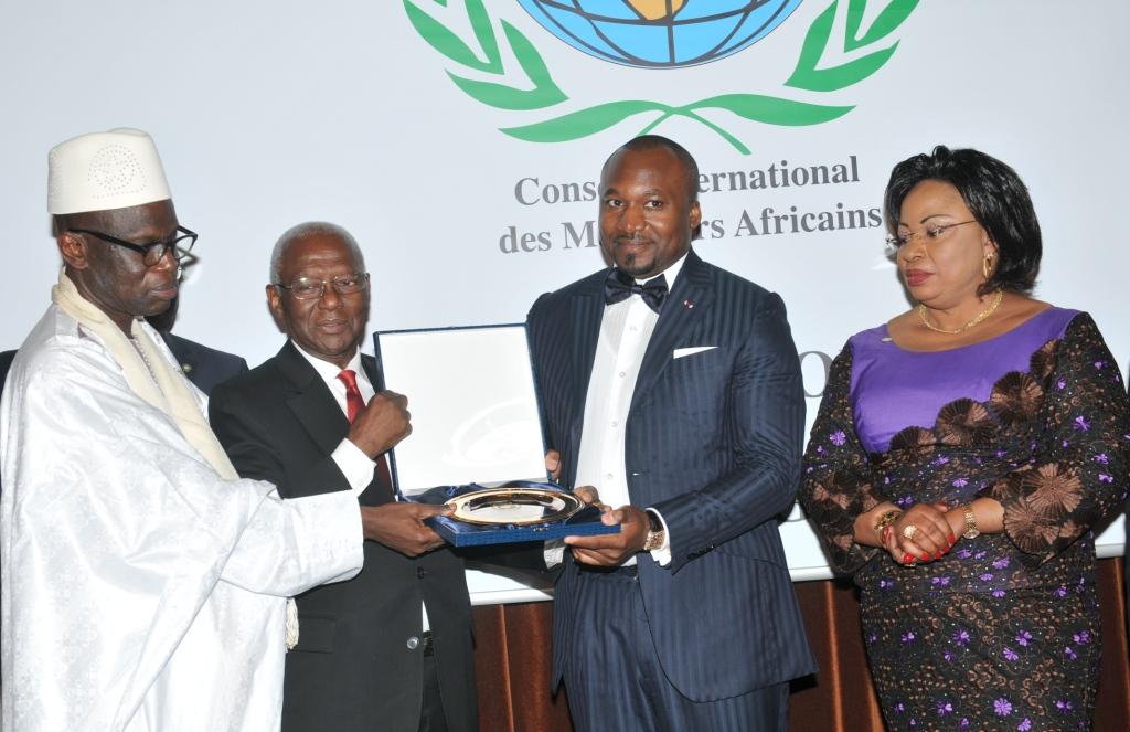 Denis Christel Sassou-Nguesso lors de la réception de l'Oscar de l’Excellence et de l’Emergence des Managers Africains