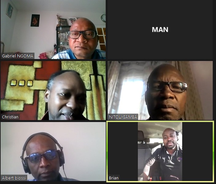 Capture d'écran de la réunion vidéo des élus Franco-congolais du 26 septembre 2020