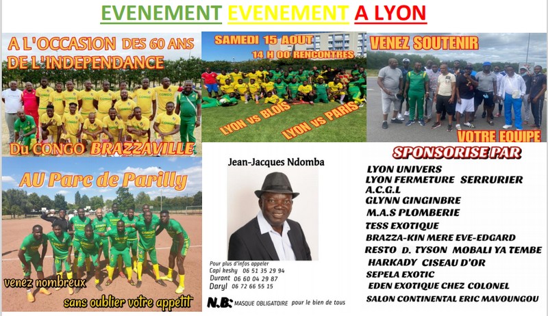 Visuel festivités de la fête de l'indépendance du Congo 2020 à Lyon 