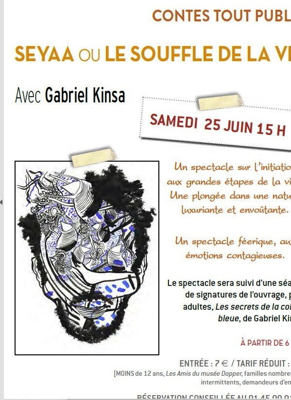 Visuel spectacle-contes- Gabriel Kinsa au Musée Dapper