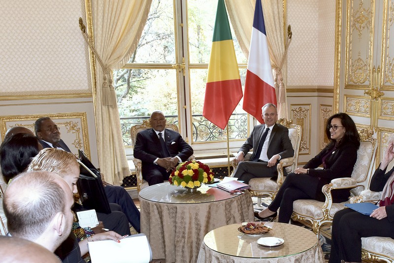 Réception du président de l'Assemblée nationale du Congo, Isidore Mvouba en France