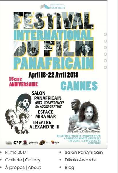 Visuel du Festival International du Film PanAfricain 2018 à Cannes