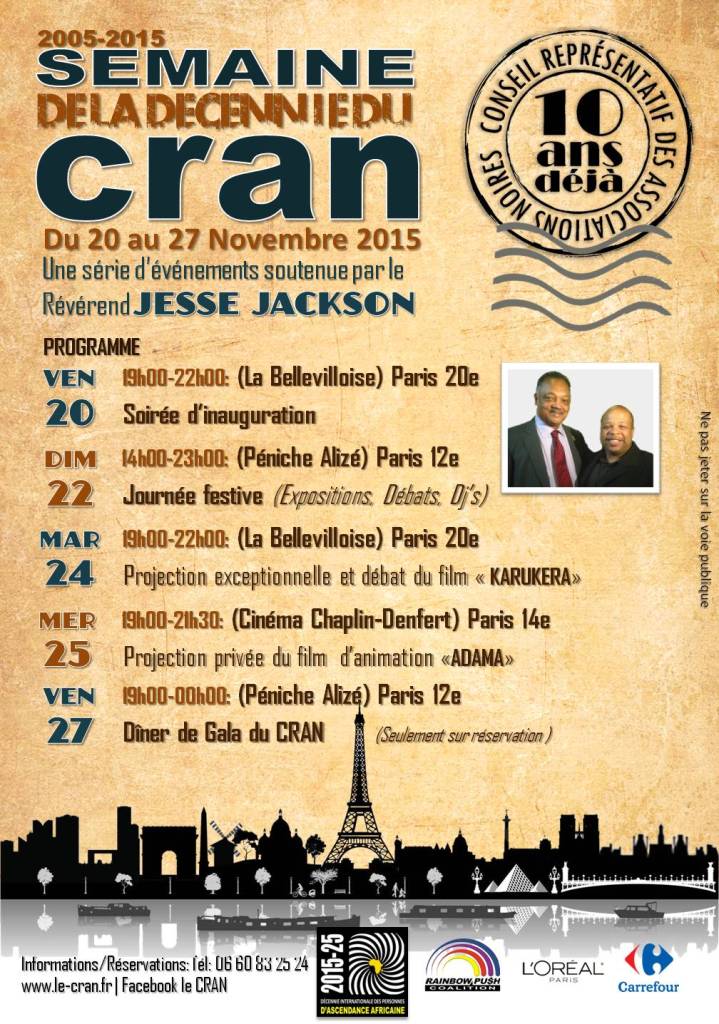 Programme 10ème anniversaire du CRAN