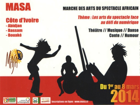  L’affiche du Marché des arts du spectacle africain 2014