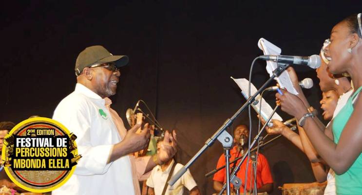 Papa Wemba lors des répétitions quelques jours avant le Festival Mbonda Elela