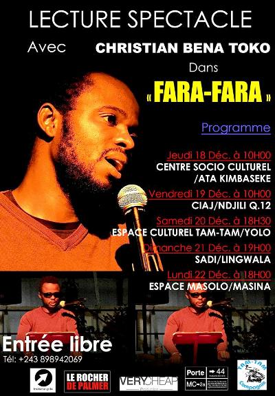 L’affiche de la lecture spectacle Fara-Fara 