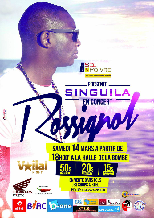 L’affiche du concert Rossignol à la Halle de la Gombe