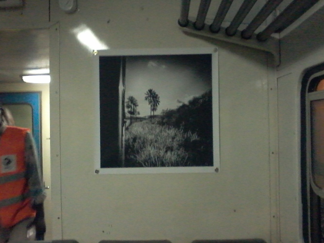 Quelques photos de l’exposition placardées dans le train 