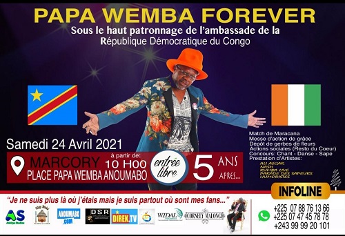 Abidjan organise Papa Wemba Forever à Anoumabo (DR) 