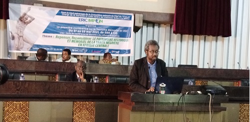 L’historien Amzat Boukari intervenant à la Conférence sur le Tourisme mémoriel en RDC (Adiac)