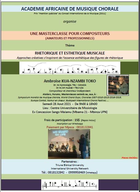L’AAMC organise une master class pour les compositeurs (DR) 