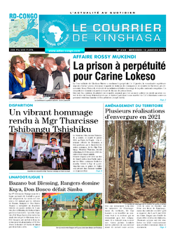 Les Dépêches de Brazzaville : Édition le courrier de kinshasa du 12 janvier 2022