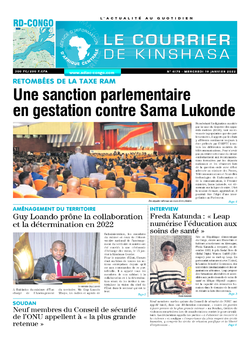 Les Dépêches de Brazzaville : Édition le courrier de kinshasa du 19 janvier 2022