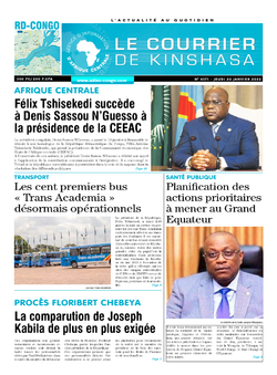 Les Dépêches de Brazzaville : Édition le courrier de kinshasa du 20 janvier 2022