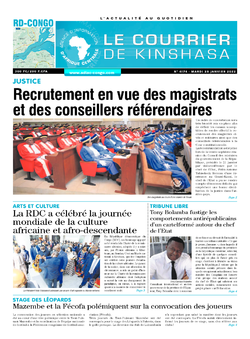 Les Dépêches de Brazzaville : Édition le courrier de kinshasa du 25 janvier 2022