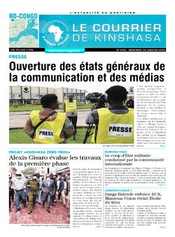 Les Dépêches de Brazzaville : Édition le courrier de kinshasa du 26 janvier 2022
