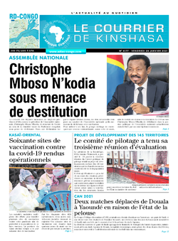 Les Dépêches de Brazzaville : Édition le courrier de kinshasa du 28 janvier 2022