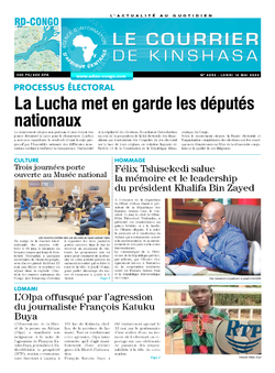 Les Dépêches de Brazzaville : Édition le courrier de kinshasa du 16 mai 2022