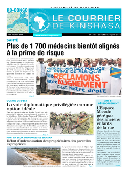 Les Dépêches de Brazzaville : Édition le courrier de kinshasa du 29 juin 2022