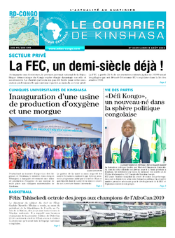 Les Dépêches de Brazzaville : Édition le courrier de kinshasa du 08 août 2022