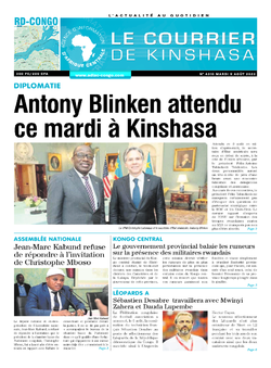 Les Dépêches de Brazzaville : Édition le courrier de kinshasa du 09 août 2022