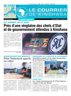 Les Dépêches de Brazzaville : Édition le courrier de kinshasa du 16 août 2022