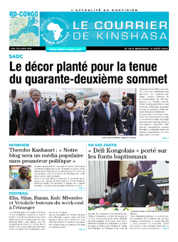 Les Dépêches de Brazzaville : Édition le courrier de kinshasa du 17 août 2022