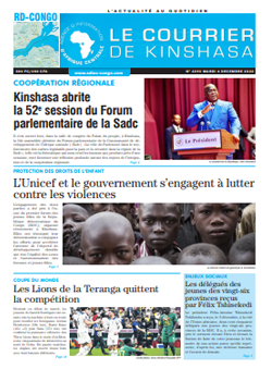 Les Dépêches de Brazzaville : Édition le courrier de kinshasa du 06 décembre 2022