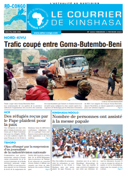 Les Dépêches de Brazzaville : Édition le courrier de kinshasa du 03 février 2023
