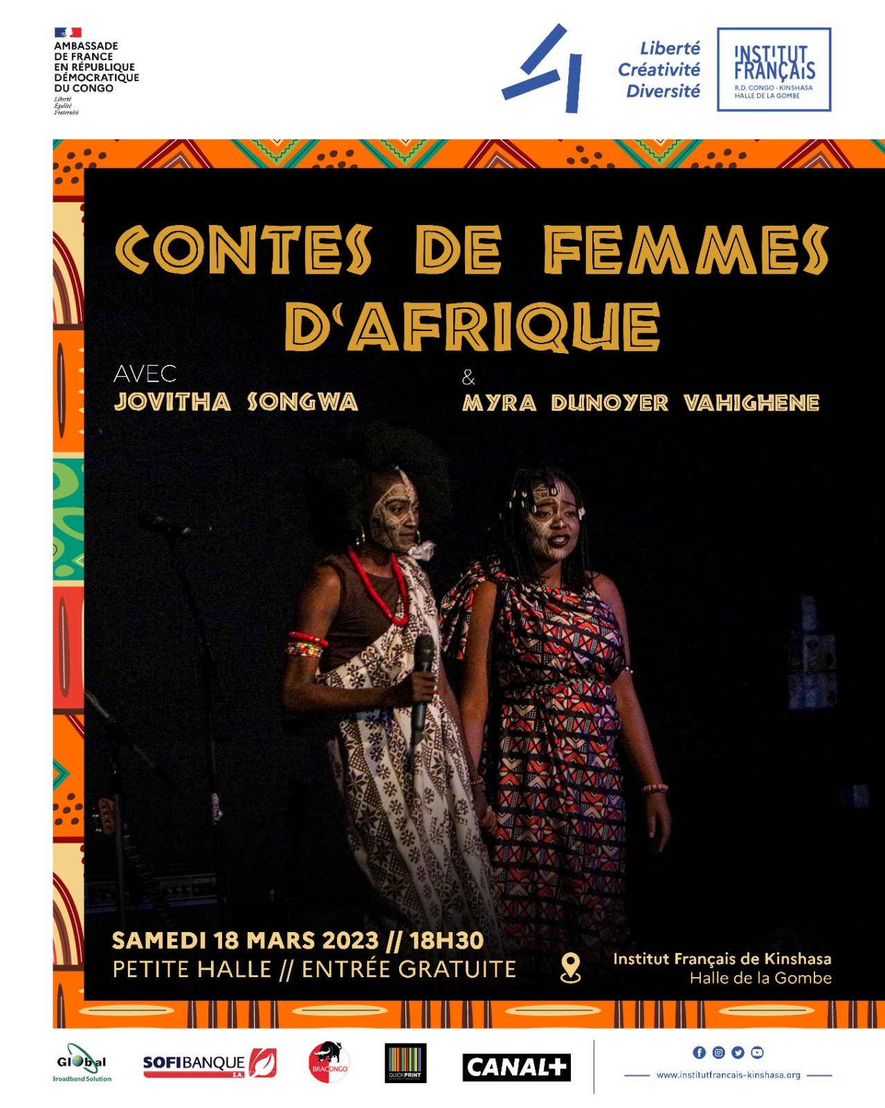 Le duo Myra Dunoyer Vahighene et Jovitha Songwa en spectacle dans les  « Contes de femmes d’Afrique » (DR)