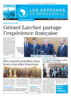 Les Dépêches de Brazzaville : Édition brazzaville du 29 mars 2024