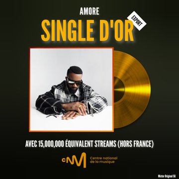  3  : Amore, certifié single d’or export /DR