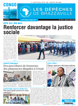 Les Dépêches de Brazzaville : Édition brazzaville du 02 mai 2024