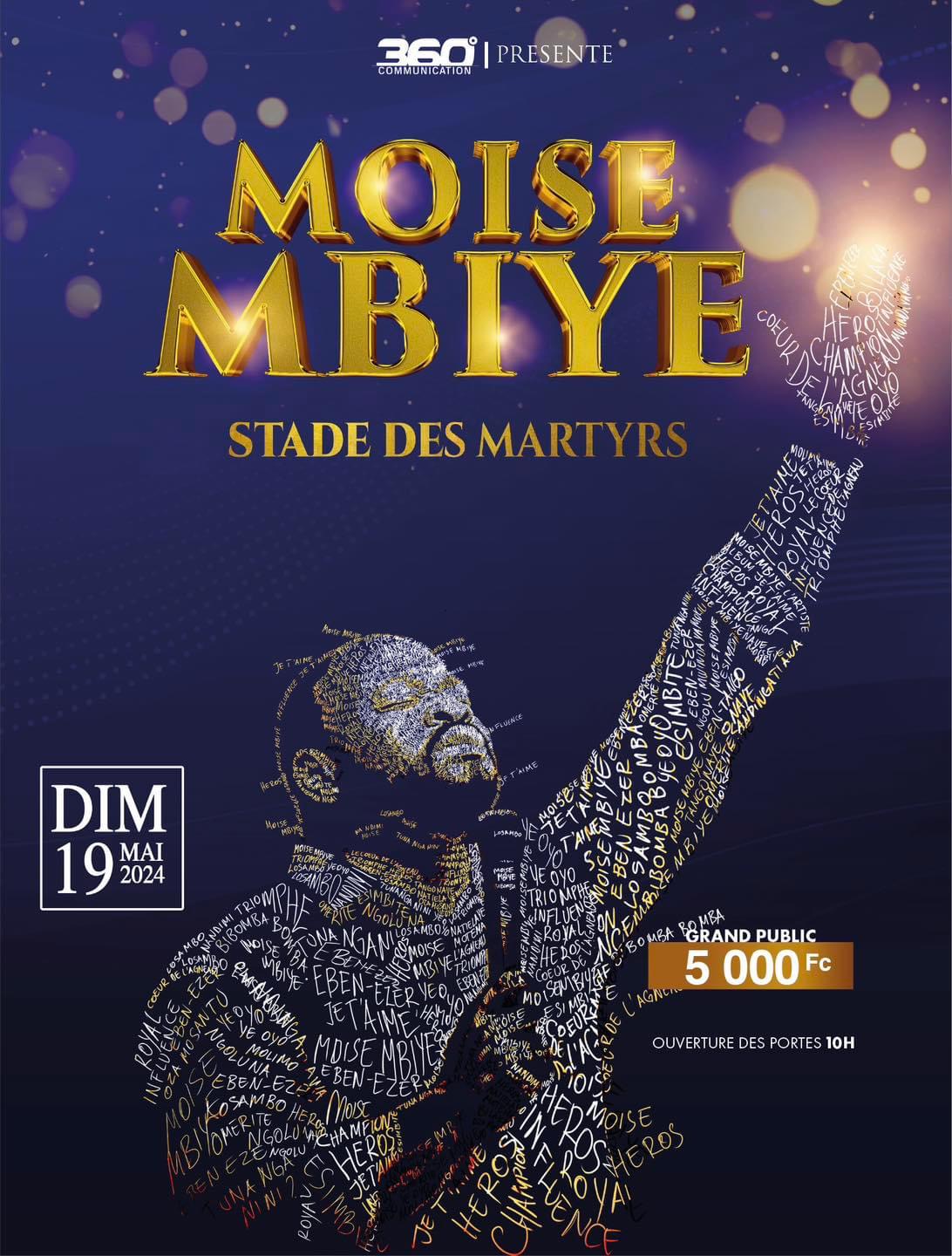 Moïse Mbiye invite les chômeurs à son concert du 19 mai au Stade des Martyrs/ DR