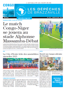 Les Dépêches de Brazzaville : Édition brazzaville du 03 juin 2024