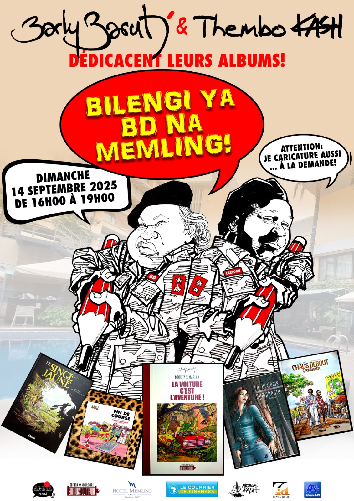 Photo  : Barly Baruti et Kash dédicacent au Memling / DR