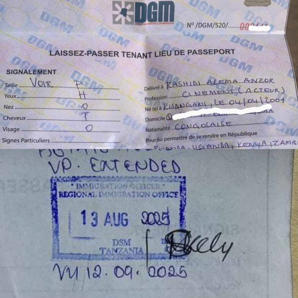 2  : Le laissez-passer tenant lieu de passeport délivré par la DGM / DR