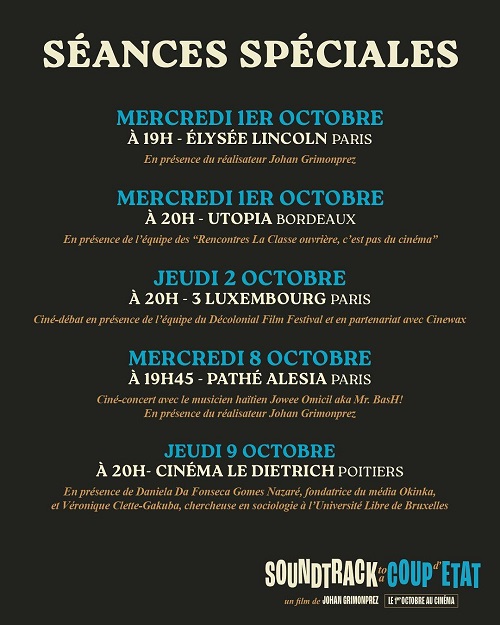  2 : Programmation spéciale de « Soundtrack to a coup d’État »/ DR