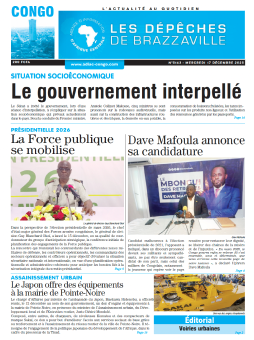Les Dépêches de Brazzaville : Édition brazzaville du 17 décembre 2025