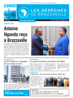 Les Dépêches de Brazzaville : Édition brazzaville du 22 décembre 2025