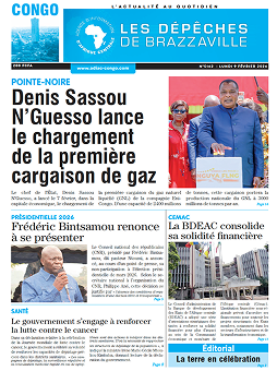 Les Dépêches de Brazzaville : Édition brazzaville du 09 février 2026