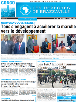 Les Dépêches de Brazzaville : Édition brazzaville du 29 avril 2026