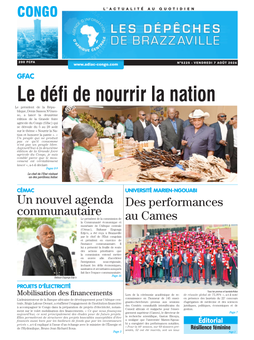 Les Dépêches de Brazzaville : Édition brazzaville du 07 août 2026